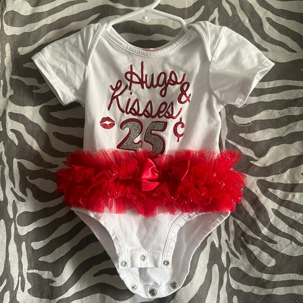 Baby girls Valentine’s Day onesie